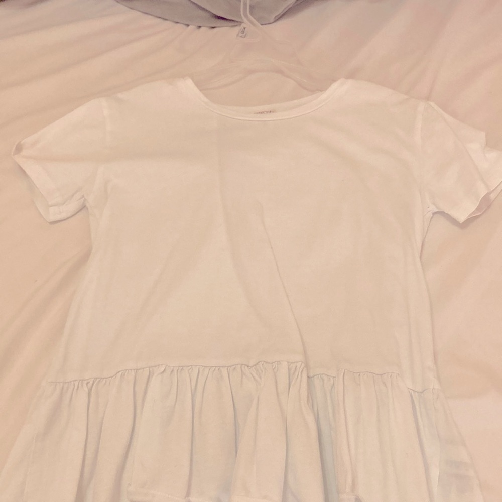 White ruffled tee from crewcuts